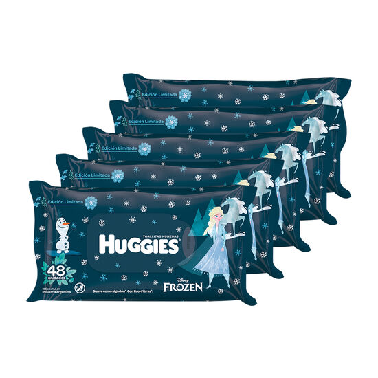 5 Packs Toallitas Húmedas Huggies Edición Limitada Frozen 4 en 1 x 48 Unidades